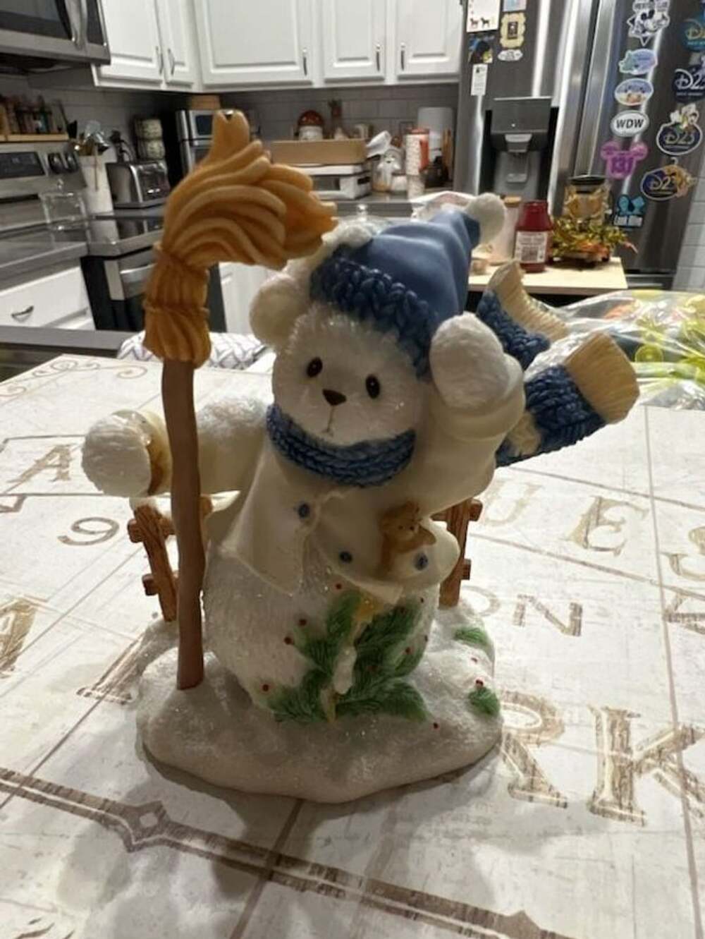 Cherished Teddies Buddy And The North Wind Shall Blow Snowbear Figurine
